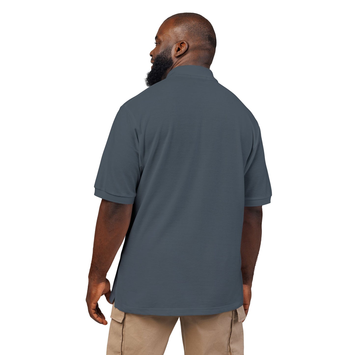 Embroidered DR LOGO Polo Shirt — Minimal Mountain Logo