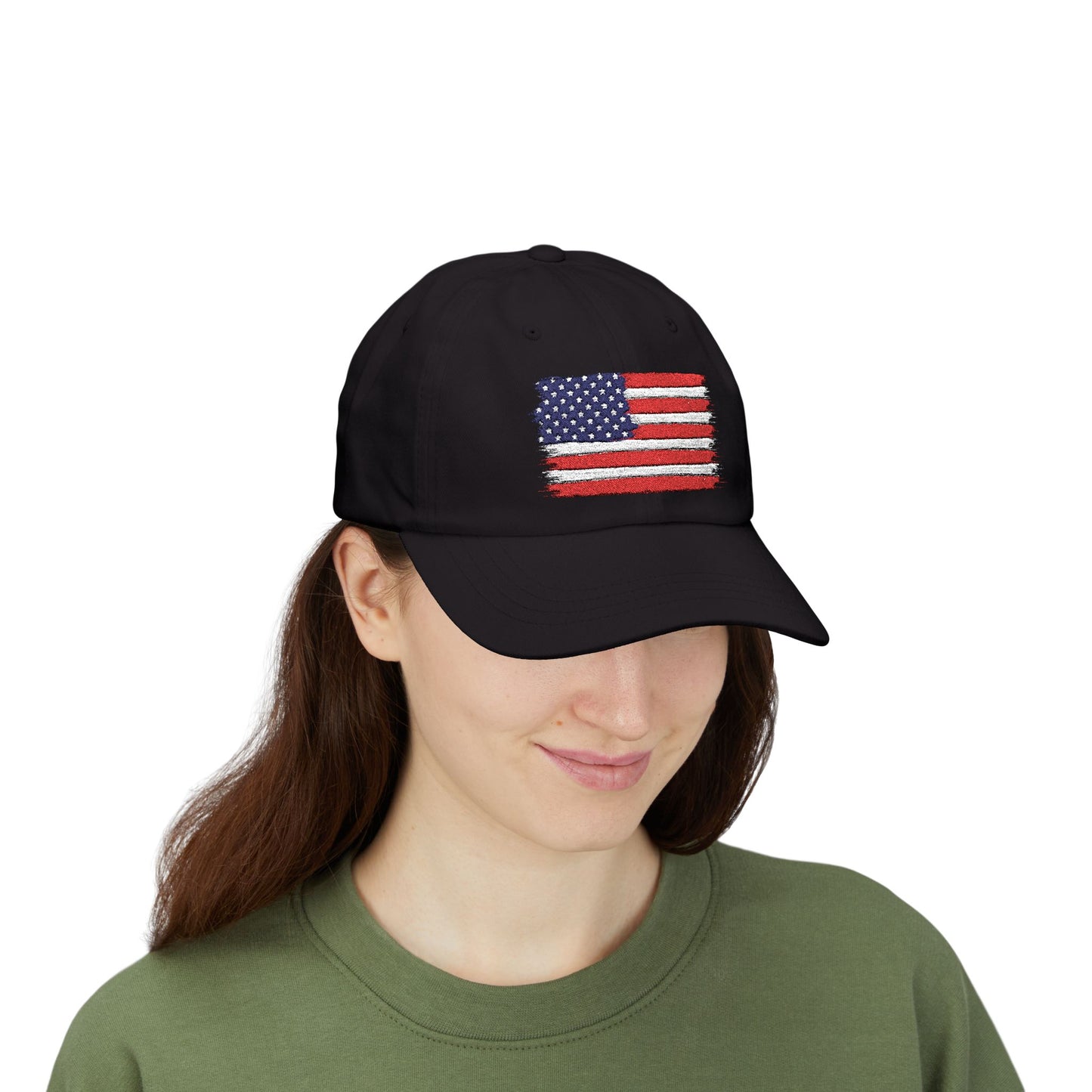 American Flag Dad Cap — Embroidered Patriotic Hat