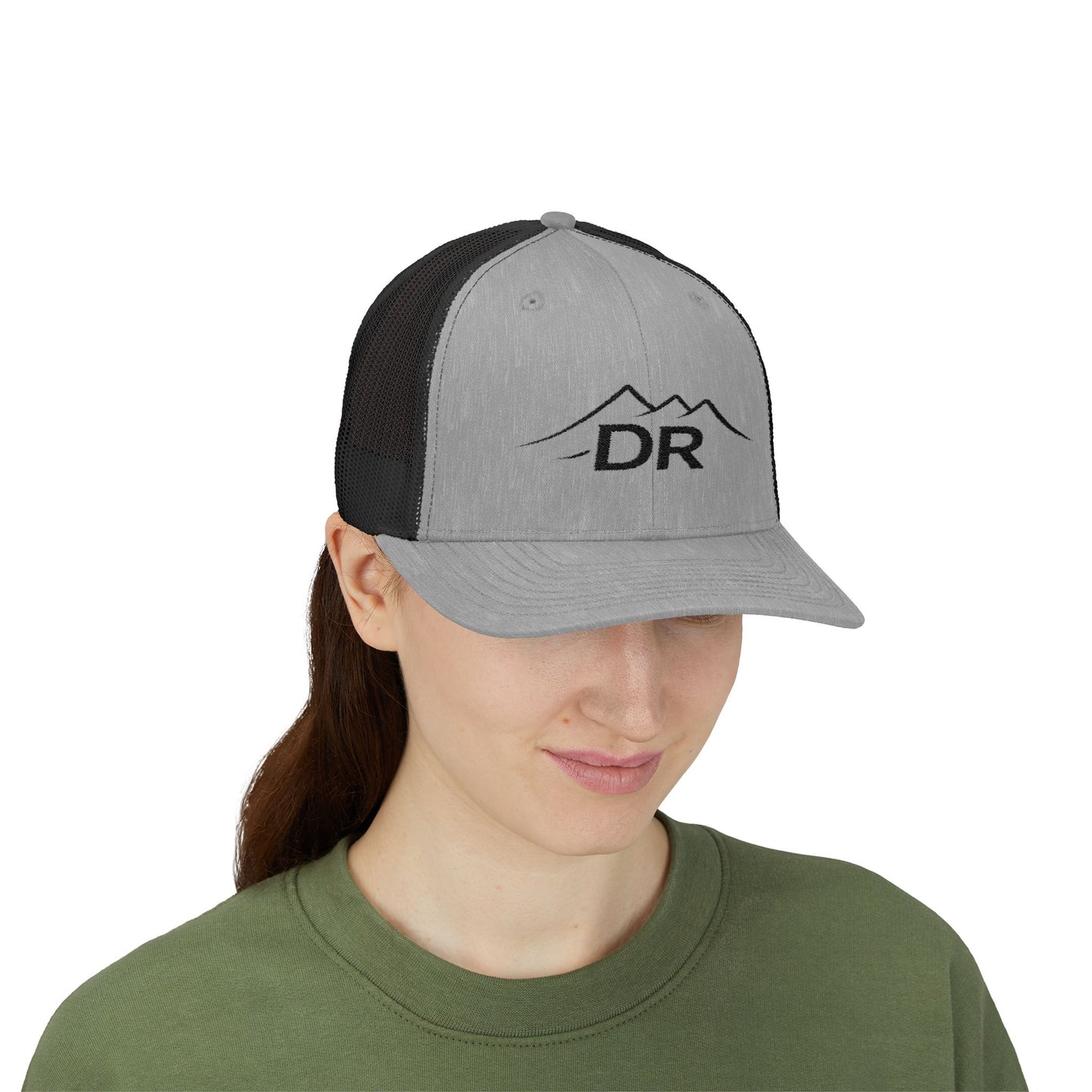 Drift Range Snapback Trucker Cap — Embroidered Outdoor Logo Hat
