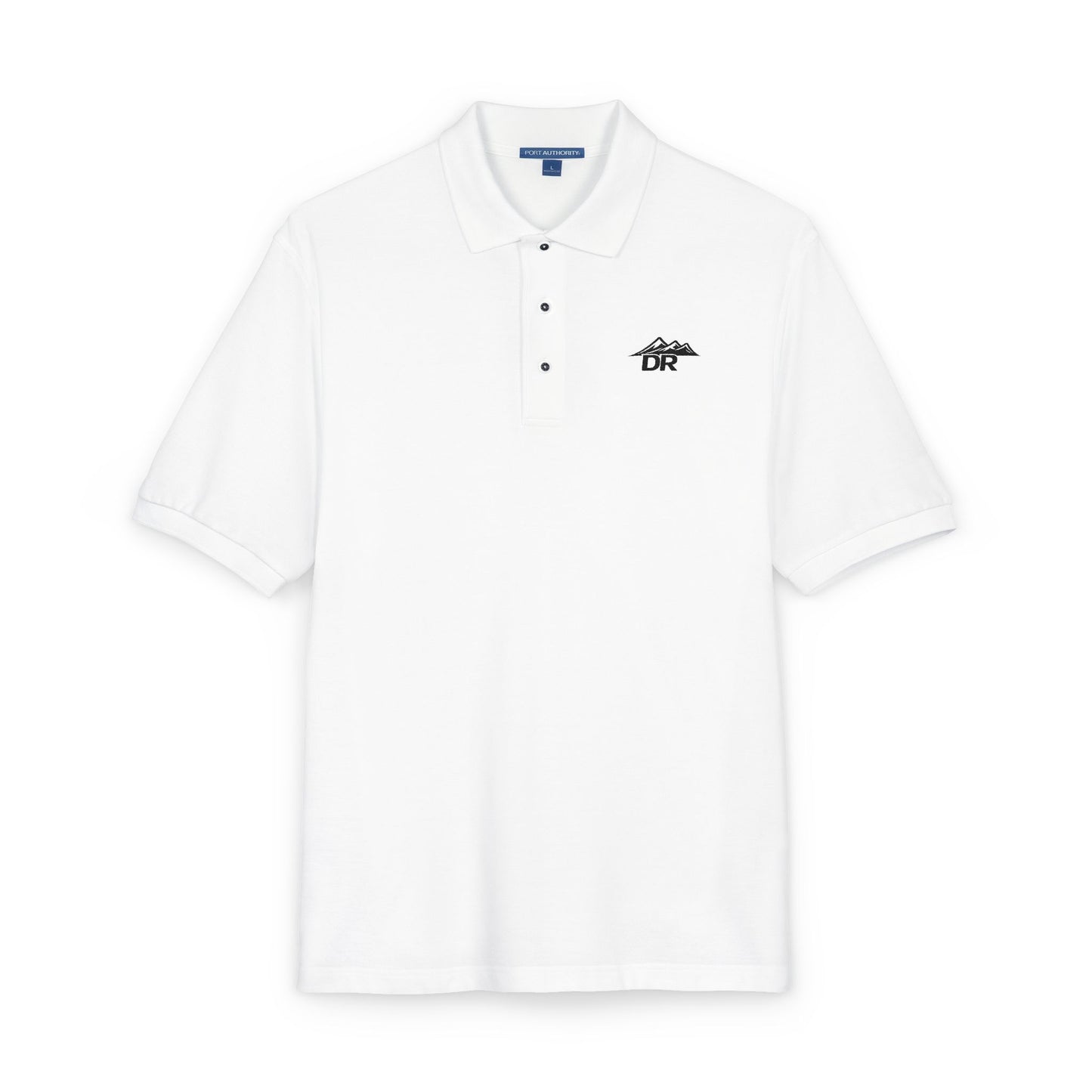 Embroidered DR LOGO Polo Shirt — Minimal Mountain Logo