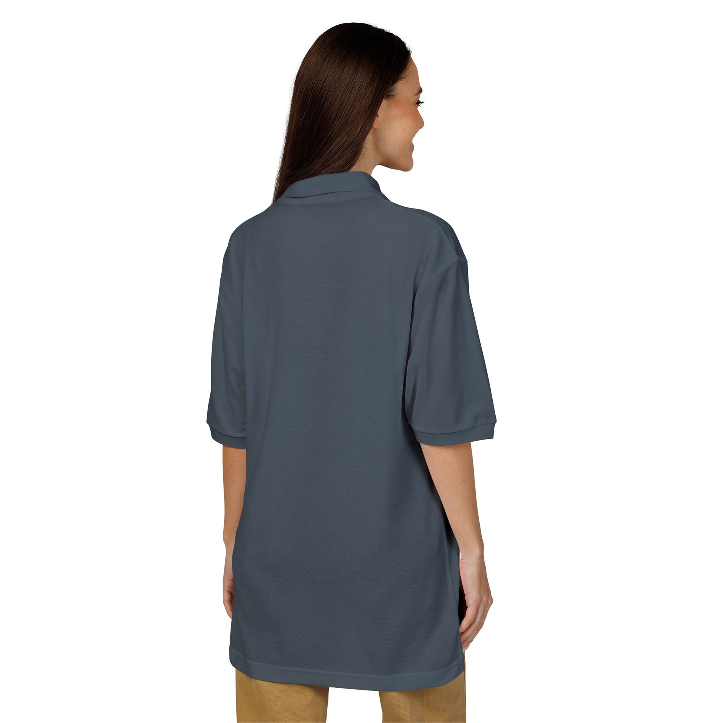 Embroidered DR LOGO Polo Shirt — Minimal Mountain Logo