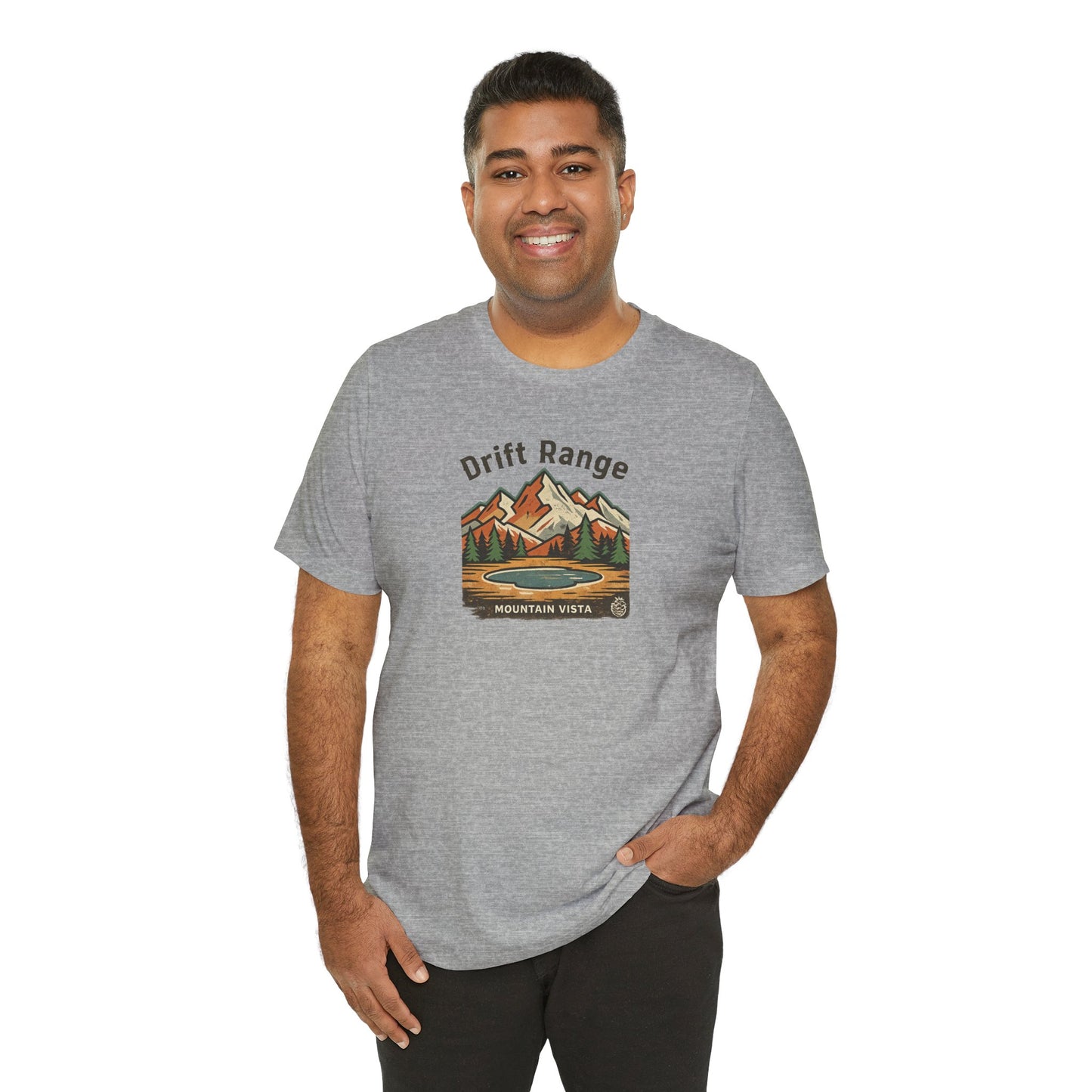 Drift Range Mountain Vista T‑Shirt — Vintage Outdoor Adventure Tee