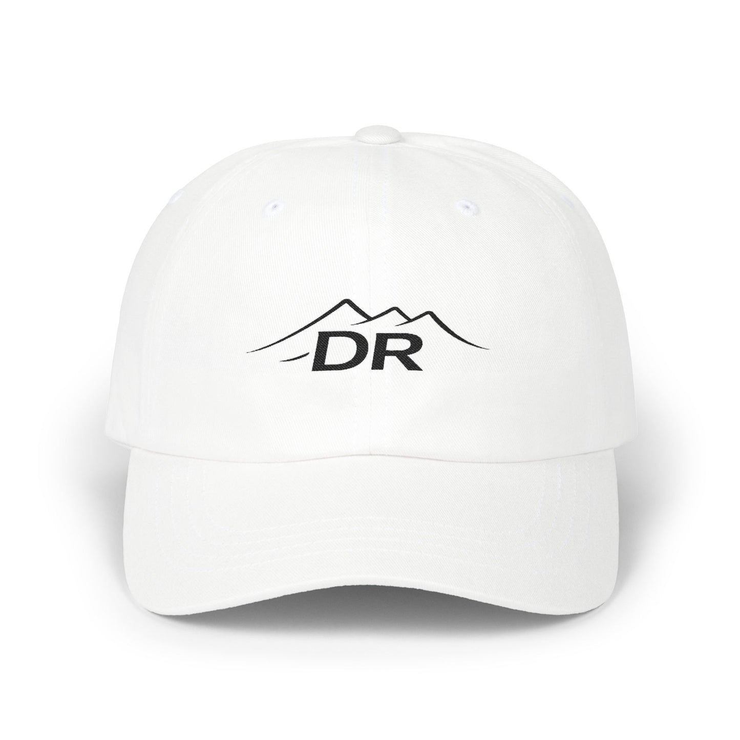 Drift Range Dad Cap with Mountain 'DR' Embroidery — Casual Outdoor Baseball Hat