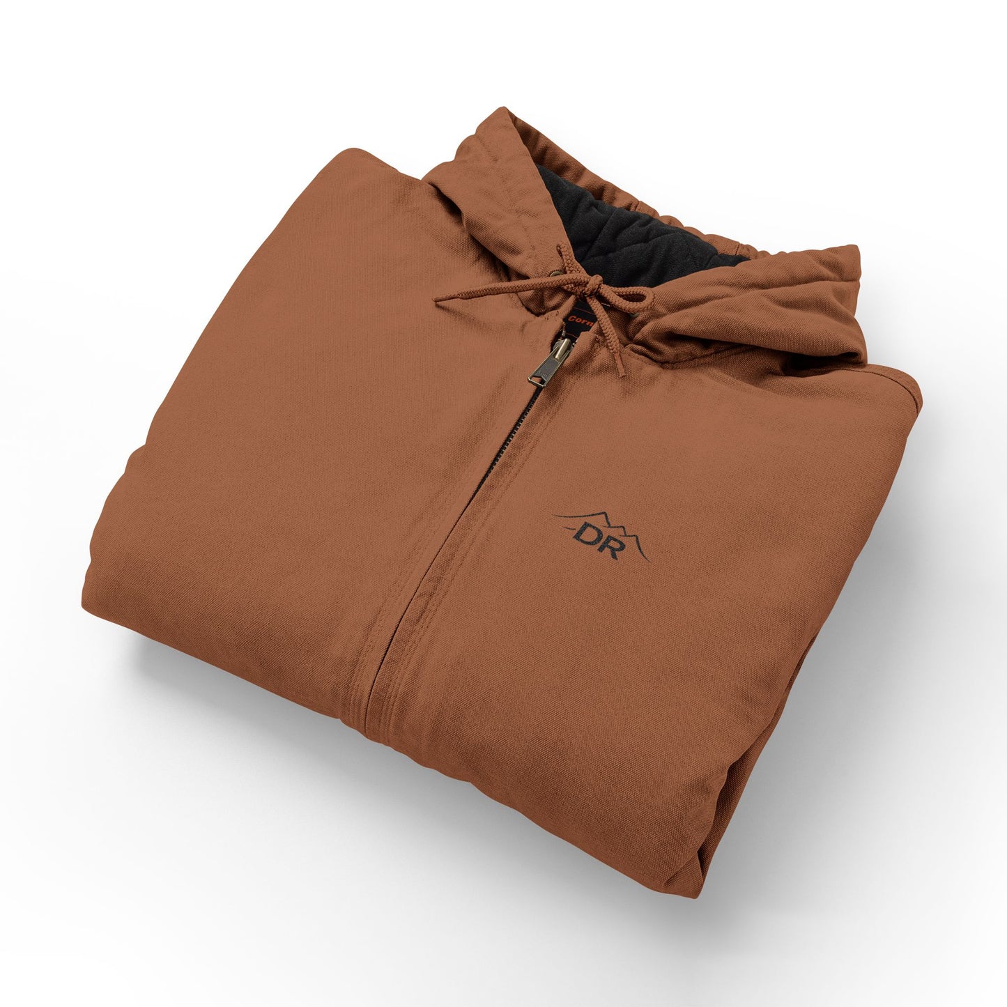 Men's Hooded Work Jacket — Insulated Duck Cloth Carhartt-Style Embroidered Jacket