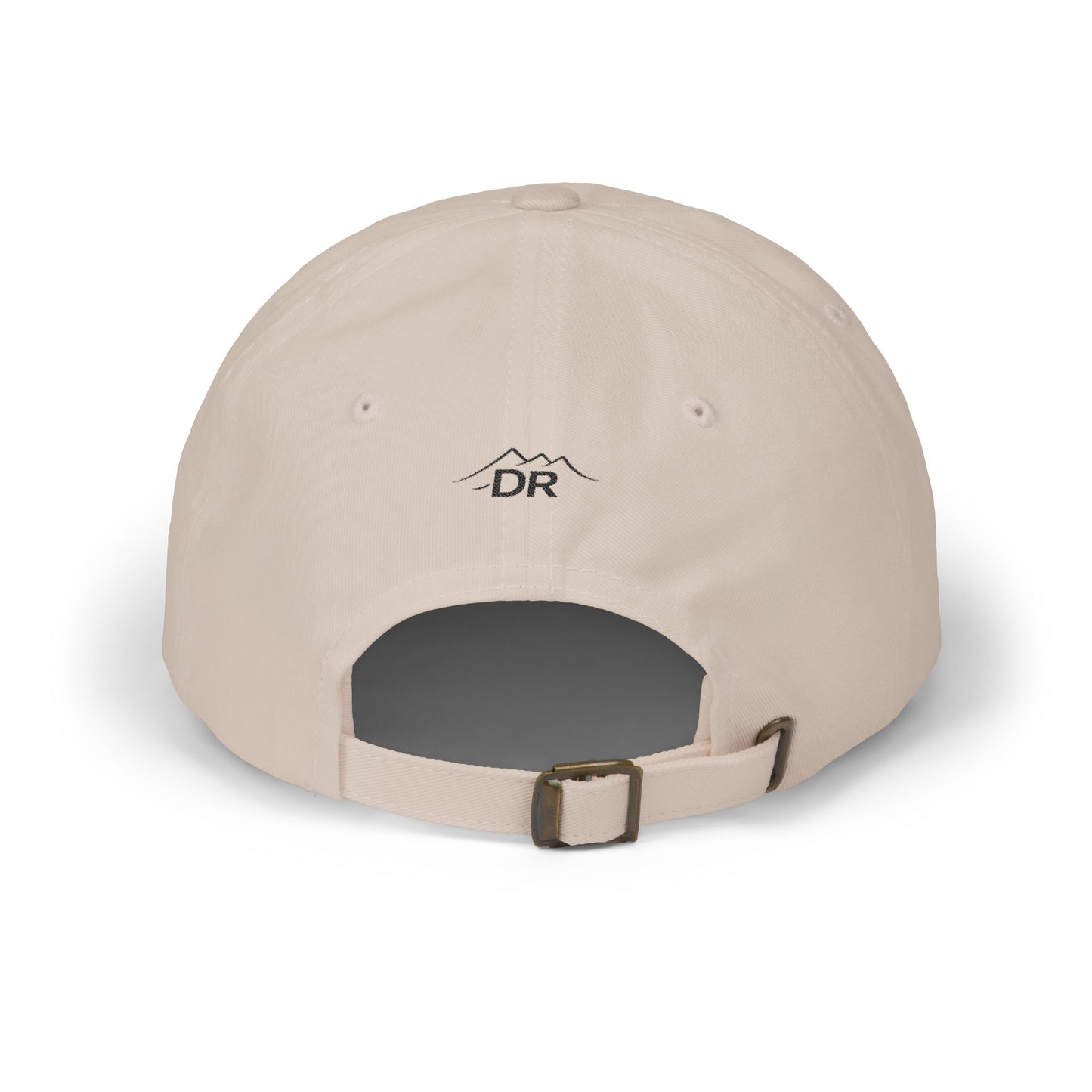 Dad Cap — Minimal Trout & Mountain Embroidered Fishing Hat
